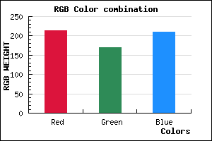 rgb background color #D5A9D1 mixer