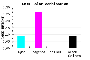 #D5ADE9 color CMYK mixer
