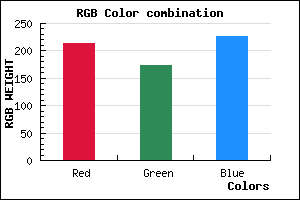 rgb background color #D5AEE2 mixer