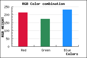 rgb background color #D5AEE8 mixer