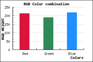 rgb background color #D5BDDB mixer