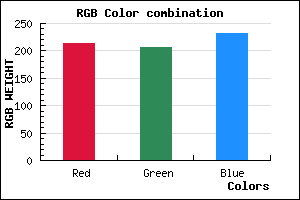 rgb background color #D5CEE8 mixer