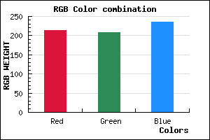 rgb background color #D5D0EC mixer