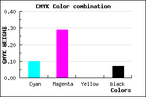 #D6AAEE color CMYK mixer