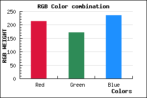 rgb background color #D6ABEB mixer