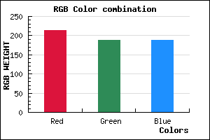 rgb background color #D6BCBC mixer