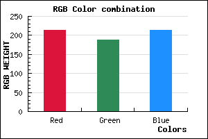 rgb background color #D6BCD5 mixer