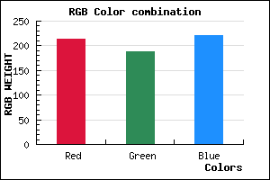 rgb background color #D6BCDC mixer