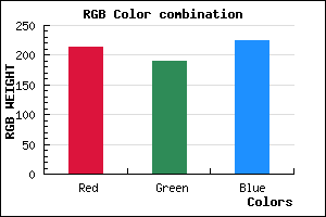 rgb background color #D6BDE1 mixer