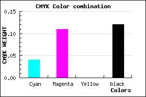 #D6C8E0 color CMYK mixer