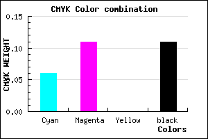 #D6CAE4 color CMYK mixer