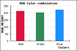rgb background color #D6CBDF mixer