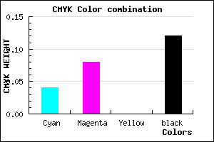 #D6CEE0 color CMYK mixer
