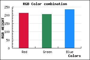 rgb background color #D6CFEB mixer