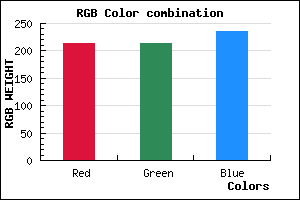 rgb background color #D6D6EC mixer