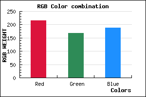 rgb background color #D7A7BC mixer