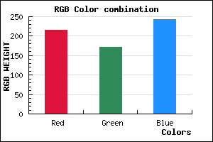 rgb background color #D7ABF3 mixer