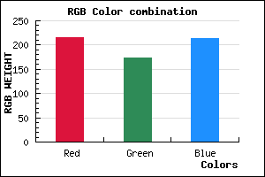 rgb background color #D7ADD6 mixer