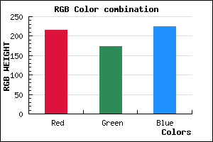 rgb background color #D7AEE0 mixer