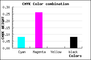 #D7AEEA color CMYK mixer