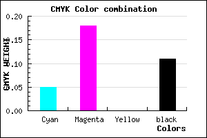 #D7BBE3 color CMYK mixer