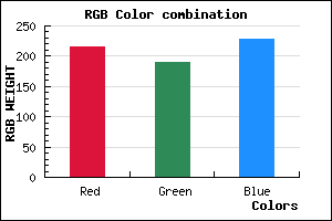 rgb background color #D7BEE4 mixer
