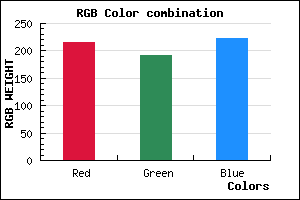 rgb background color #D7C0DE mixer