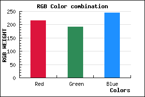 rgb background color #D7C0F5 mixer