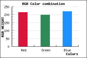 rgb background color #D7C6DC mixer