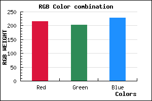 rgb background color #D7CAE4 mixer