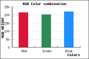 rgb background color #D7CBDD mixer