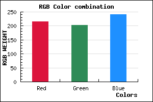 rgb background color #D7CBF1 mixer