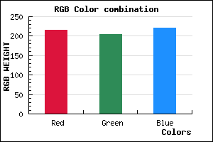 rgb background color #D7CCDC mixer