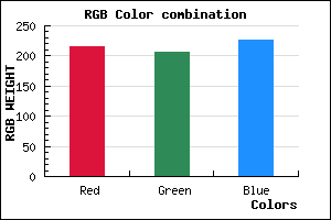 rgb background color #D7CEE2 mixer