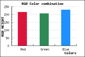 rgb background color #D7CEE6 mixer