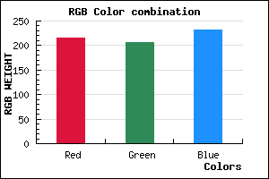 rgb background color #D7CEE8 mixer