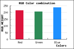 rgb background color #D7CEEE mixer