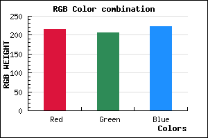 rgb background color #D7CFDF mixer