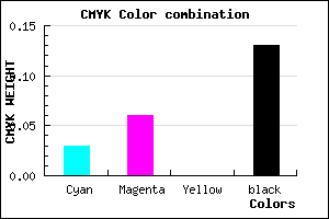#D7D0DE color CMYK mixer