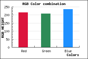 rgb background color #D7D0EC mixer