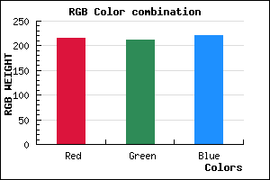 rgb background color #D7D4DC mixer