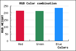 rgb background color #D7D6EC mixer