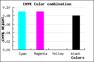 #D7D7EB color CMYK mixer