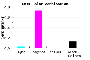 #D73BDD color CMYK mixer
