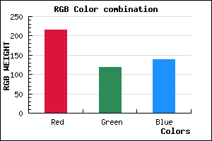 rgb background color #D8778B mixer