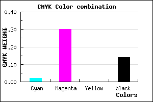 #D89BDC color CMYK mixer