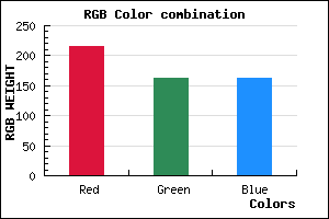 rgb background color #D8A2A2 mixer
