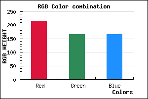rgb background color #D8A6A6 mixer