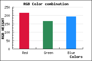 rgb background color #D8A6C2 mixer
