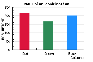 rgb background color #D8A6C9 mixer